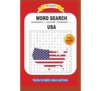 WORD SEARCH USA: GEOGRAPHY / CULTURE / ECONOMY .... | About USA ecnomiy, business, culture and more ... | Easy to read | 55 puzzles | Word search for ... | Format 6x9 | 15.24 x 22.81 cm | 110 pages
