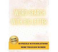 Word Search with big letter: Word search with big letter for adults, teenagers and seniors