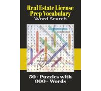 Word Search with Easy to Read Print about Real Estate License Vocabulary and More | 6x9 inches, 110 pages | 800+ Words … Gift for Holidays, Vacations and Fun