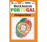 Word search with Portuguese vocabulary: Relax, Have Fun and Learn Over 1300 Portuguese Words With This Activity Book, gift for adults and Kids a perfect challenge for exercise your brain