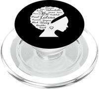 Word Strong Melanin Queen Curvy Proud Afro Latina Woman Girl PopSockets PopGrip per MagSafe
