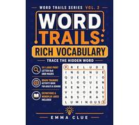 Word Trails: Vocabulary Path Puzzles - Book 2: Large Print Brain Training for Adults & Seniors | 101 Advanced Letter Grid Mazes | Trace the Hidden Word | Definitions & Jokes Included
