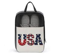 Word USA - Borsa porta scarpe da golf con motivo a stelle, per viaggi e uso quotidiano, anti-polvere