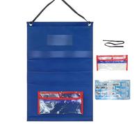 Word Wall Pocket Chart for Classroom & Homeschool - 22.8" x 15" Riusabile Pocket Chart with 36 Word Cards, Sentence Building Educational Toy for Preschoolers & Kindergarten, Blue (1 Pack)