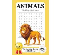 WordFlower Word Search Puzzle Book: Animals: Word Searches with Easy to Read print about Animals, Animal Kingdom, Animal Habitats and More | 6x9 ... Gift for Vacations, Holidays and Free Times