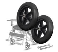 WORDFUN 1 Set da 2 Ruote Anteriori per Sedia A Rotelle, 150mm 170mm 200mm Ruote Anteriori di Ricambio, Scorrimento Flessibile Rotelle Silenziose Solido, Ruota Riabilitativa per Veicoli Disabil