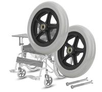 WORDFUN 1 Set da 2 Ruote Anteriori per Sedia A Rotelle, 150mm 170mm 200mm Ruote Anteriori di Ricambio, Scorrimento Flessibile Rotelle Silenziose Solido, Ruota Riabilitativa per Veicoli Disabil