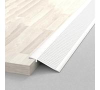 WORDFUN Alluminio Profilo di Transizione Pavimento, Soglia di Dislivello Metallo, Colmare La Differenza di Altezza tra 8-35mm, Rampa per Porta per Piastrelle Rampe di Porte Assi Laminate(White,7cm)
