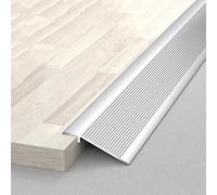 WORDFUN Alluminio Profilo di Transizione Pavimento, Soglia di Dislivello Metallo, Colmare La Differenza di Altezza tra 8-35mm, Rampa per Porta per Piastrelle Rampe di Porte Assi Laminate(Silver,10cm)