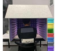 WORDFUN Cabina Insonorizzata di Registrazione Portatile, Professionale Microfono Schermo di Isolamento, Schermo Acustico, Cabina Vocale, per Registrazione Vocale/Acustica Podcast Canto Gaming