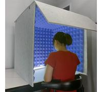 WORDFUN Cabina Vocale, Schermo Acustico, Cabina Insonorizzata di Registrazione Portatile, Schermo Fonoassorbente, Adatto per Registrazioni in Studio, Podcasting, Canto, Broadcasting