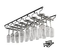 WORDFUN Portabicchieri Supporto con 5 Binari Nero, Portabicchieri Versatile, Supporto A Testa in Giù Appeso Tazza Organizzatore Display, Resistente E Non Facile da Deformare