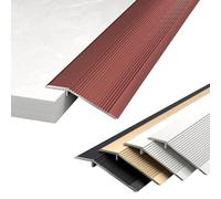 WORDFUN Profilo di Transizione in Alluminio Extra Largo 10cm, Striscia di Transizione per Pavimenti per Avimento Ineguale, Rampa per Porta Colmare La Differenza di Altezza tra 10-35mm(Red)