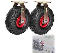 WORDFUN Set di 2 Ruote per Carichi Pesanti, Ruote Pneumatiche, Ruote Girevoli per Mobili, Rotelle Pivotanti per Carrello, Rotelle Industriali, Ruote per Il Trasporto, Resistente all Usura