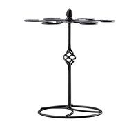 WORDFUN Tavolo Porta Bicchieri da Vino Nero Opaco, Porta Calici Supporto per Bicchiere Appoggio, Supporto per Bicchieri da Vino Appoggio in Ferro di Metallo, Non Occupare Spazio