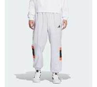 Wording Pack Loose Fit Mesh-Lined Woven Elastic Hem Joggers Dash Grey S