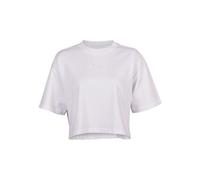 Wordmark women s premium crop short sleeve t shirt white