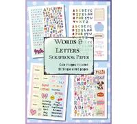 Words & Letters Scrapbook paper: 50 Single sided pages