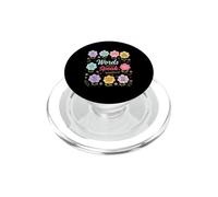Words Matter Speak Gentilezza Grafica floreale positiva PopSockets PopGrip per MagSafe