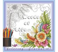 Words of Life Coloring Journal, Volume 7: Faith-Based Pages with Scripture Verses to Color, Meditate On, and Display | 200 pages | 100 images to color | 8.5 x 8.5 inches | Softcover | Matte Finish