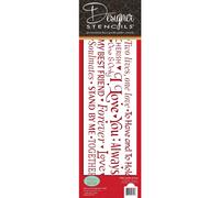 Words of Love Cake Stencil Side by Designer Stencils