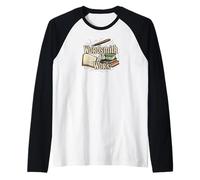 Wordsmith At Work Vintage Writer & Author Pen Book Lover Maglia con Maniche Raglan