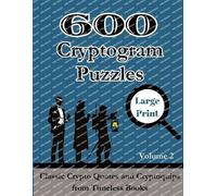 Wordsmith Publishing 600 Cryptogram Puzzles Large Print Vol. 2 (Tascabile)