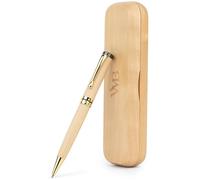 Wordsworth and Black Ballpoint Pen Set - Penna di lusso mozzafiato in bambù acero, finitura oro, ricaricabile, miglior penna per uomini & donne, ricarica d'inchiostro