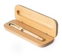 Wordsworth and Black Rollerball Pen - Penna di lusso mozzafiato in bambù acero, finitura oro, ricaricabile, miglior set regalo per uomini & donne, ricarica d'inchiostro