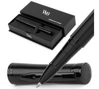 Wordsworth & Black Rollerball Pen - Penna di Lusso - Finitura Lacca Nera Completa, Ricarica di Inchiostro, Ricaricabile, Regalo per Uomini & Donne, Scrittura Professionale, Belle Penne Eleganti