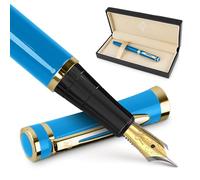 Wordsworth & Black Set penna stilografica, pennino medio, Azzurro