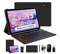WOREGOO 11 Pollici Android 15 Tablet, 5G WiFi, Tablet in Offerta Octa-Core, 36GB RAM+256GB ROM (1TB TF), Display 2000x1200 FHD, Widevine L1/8+13MP/8000mAh/GMS/GPS, con Tastiera+Mouse (Nero)