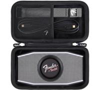 worfty Custodia per altoparlante Bluetooth portatile Teufel Fender x Rockster Go 2, custodia in EVA di grande capacità con cavo, tracolla e mini treppiede, solo custodia