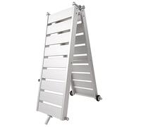 WORHAN Passerella per Barca a Vela Yacht Alluminio Pieghevole Leggera con Presa di Ancoraggio Ruote con Cuscinetti Superficie Antiscivolo 200cm MG200