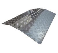 WORHAN Rampa di Soglia in Alluminio Anodizzata Rigida per Carico a Valigia Sedia Rotelle Superficie Antisdrucciolo Piattaforma Max 400kg TR60