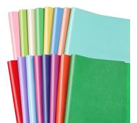 Woric 80 Fogli di Carta Velina Colorata, 16 Colori, 35 x 50 cm, Decorazioni, Matrimoni, Compleanni, Fai Da Te