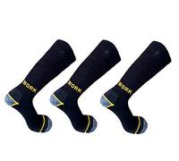 WORK 3 Paia Calze Lunghe Da Lavoro Protettive in Spugna Qualità Certificata Alta Resistenza (43/46)