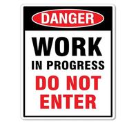 Work Area Hazard No Unauthorised Access Sign 12x8 Inch