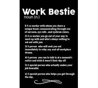 Work Bestie Funny Gift for Coworkers: Notebooks For Coworkers, Team Work , Colleagues With Funny Title On Cover , thank you note book , 120 Pages