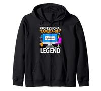 Work from Home Professional Camera off Legend Humor Felpa con Cappuccio