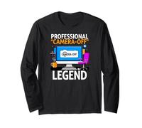 Work from Home Professional Camera off Legend Humor Maglia a Manica