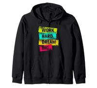 Work Hard & Always Dream Big Graphic Tees & Cool Designs Felpa con Cappuccio
