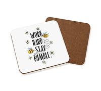 Work Hard Supporto Bombi Sottobicchiere - Divertente Ape Ispiratore Citazione