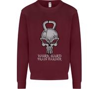 Work Hard Train Harder Training Top Workout Uomo Sweatshirt Jumper