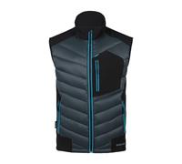 WORK IDEA Giacca softshell da uomo, impermeabile, antivento, senza maniche, traspirante, leggera, con tasche per ciclismo, corsa, escursionismo, golf e contesti di lavoro, grigio., M