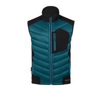 WORK IDEA Giacca softshell da uomo, impermeabile, antivento, senza maniche, traspirante, leggera, con tasche per ciclismo, corsa, escursionismo, golf e contesti di lavoro, Blu, 4XL