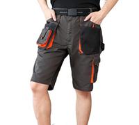 WORK IDEA Pantaloncini da Lavoro da Uomo con Tasche Multiple per i Professionisti, Gli Artigiani e Gli Amanti dell'Outdoor