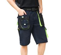 WORK IDEA Pantaloncini da Lavoro da Uomo con Tasche Multiple per i Professionisti, Gli Artigiani e Gli Amanti dell'Outdoor