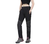 Work Idea - Pantaloni da donna per escursioni impegnative, in materiale impermeabile, taglio elastico, calore invernale, cerniere a contrasto e molto altro ancora, S