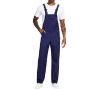 WORK IDEA Salopette da lavoro per uomo con tecnologia multi tasche Salopette da lavoro per uomo, Marina Militare, XL